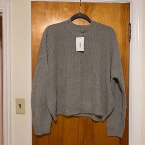 Oak + fort grey crewneck